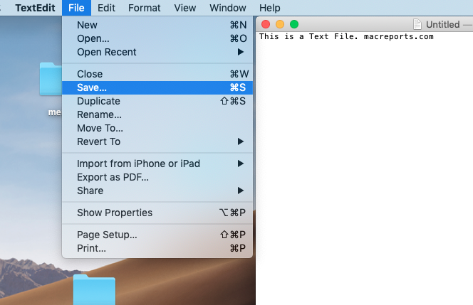 create a file in python in textedit for mac